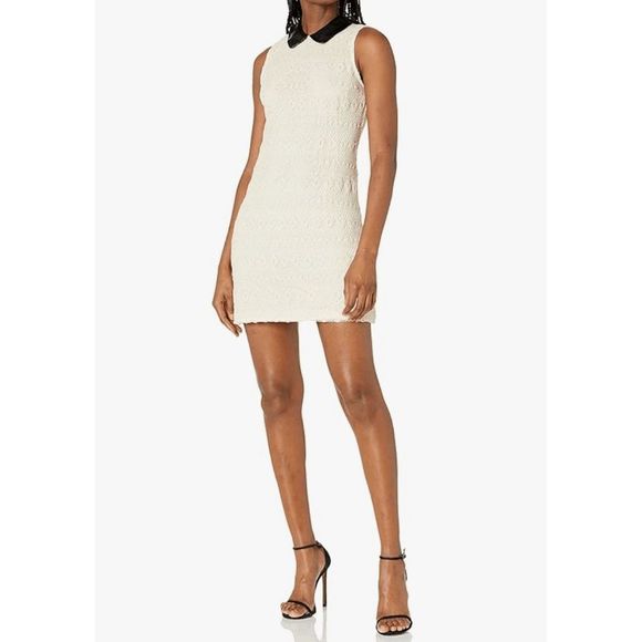 Plenty by Tracy Reese NWT Crochet Tusk Ivory Dress w/Coller, Size 12, MSRP $148 - Picture 1 of 12